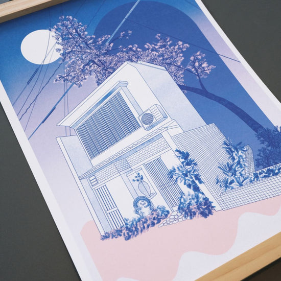 Ano mini print Blue House