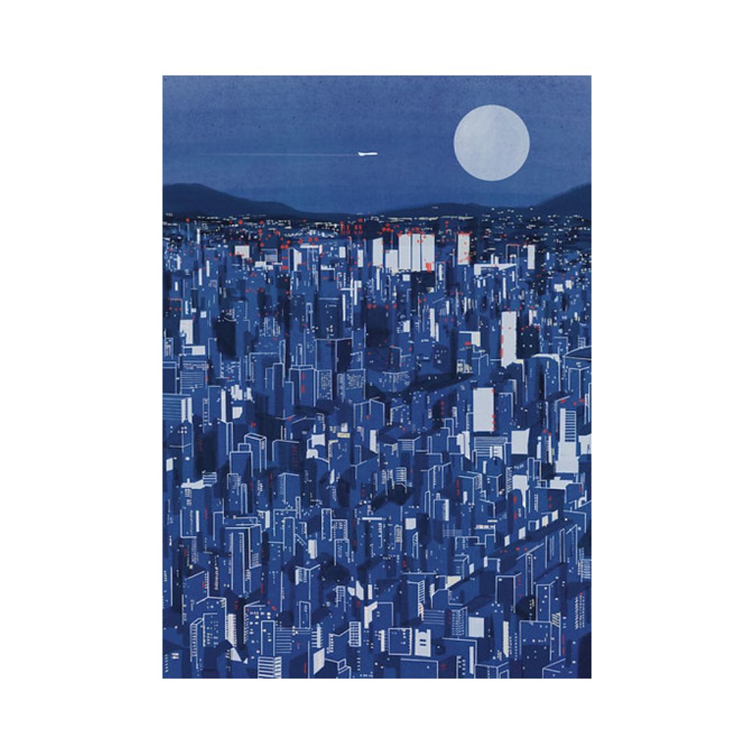 Japanse print geinspireerd op Tokyo