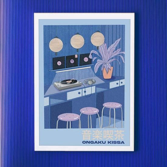 Ano A3 Print Ongaku Kissa Blue