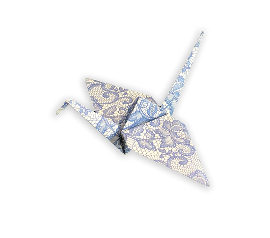 Origami papier dubbelzijdig blauw-wit 15x15cm