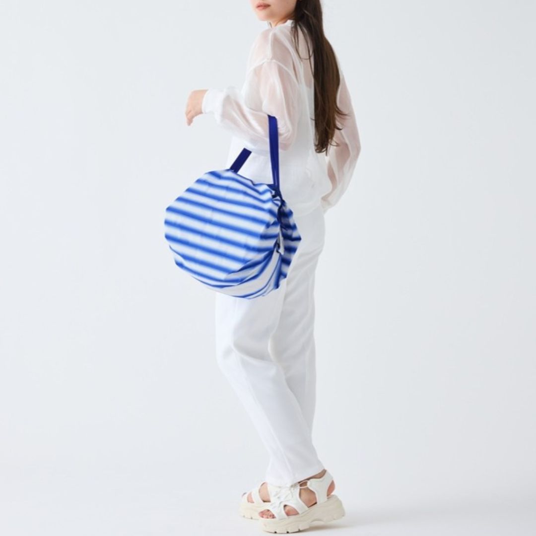 Shupatto Foldable Bag Highlight Blue – opvouwbare tas M (15L) van polyester