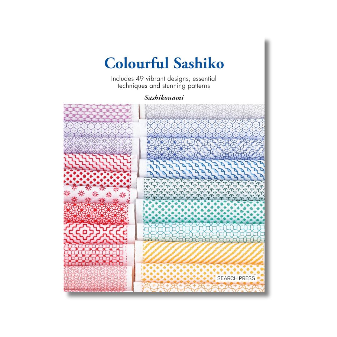 Colourful Sashiko van Sashikonami met kleurrijke Japanse sashiko-patronen en moderne borduurprojecten.