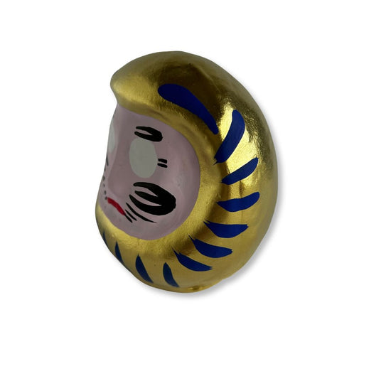 bereik je doelen met dit Daruma Gelukspoppetje Goud 9cm