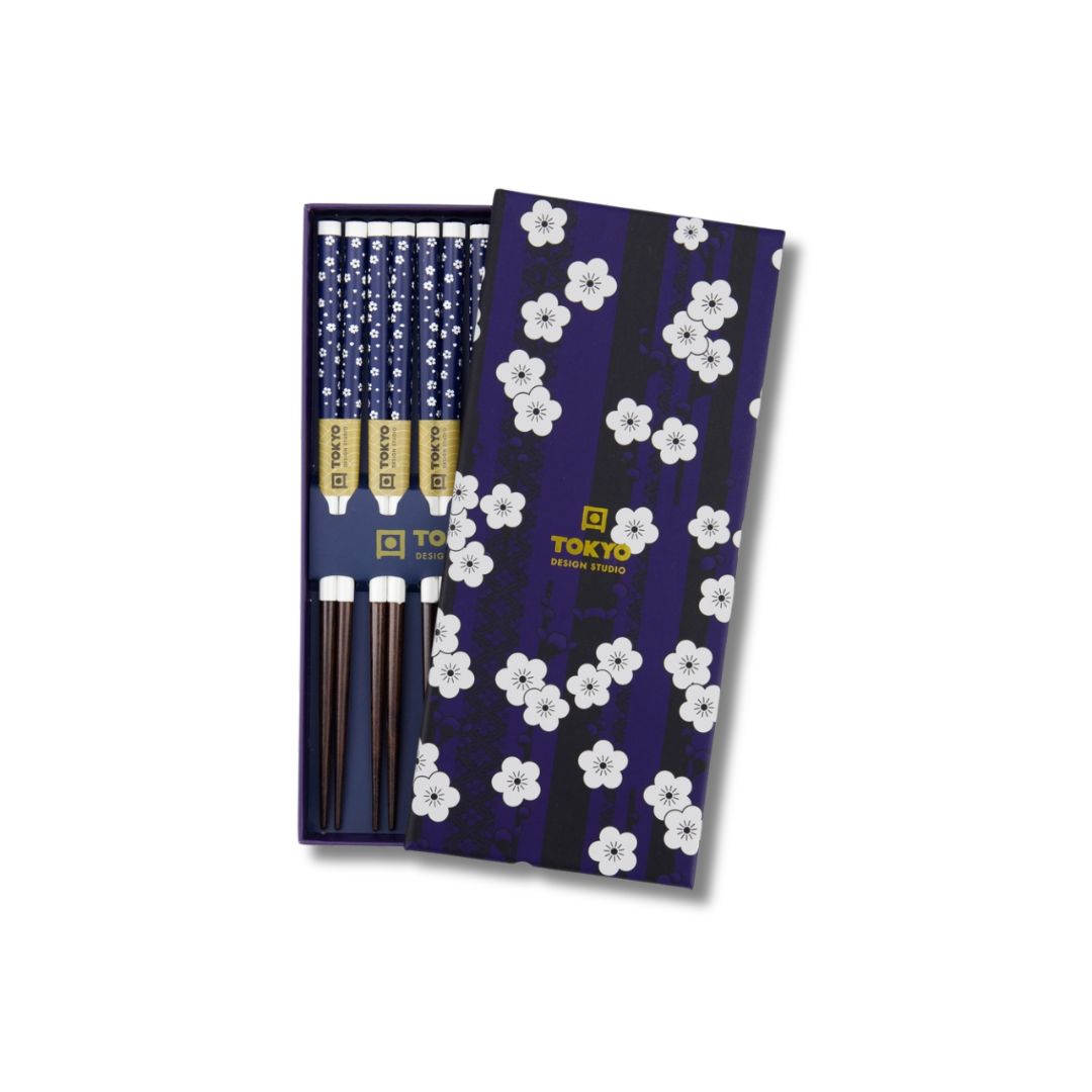 Japanse eetstokjes set Ume Wit