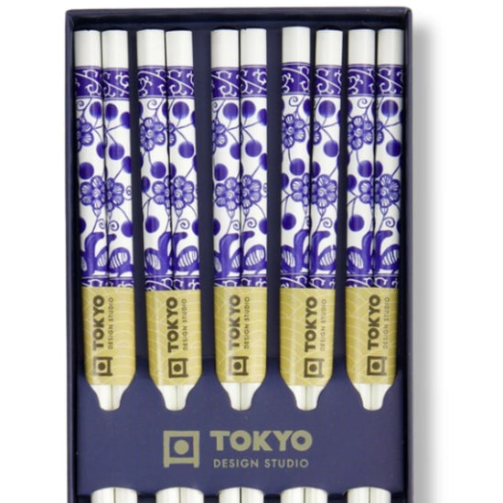 Japanse eetstokjes set Blue Wave