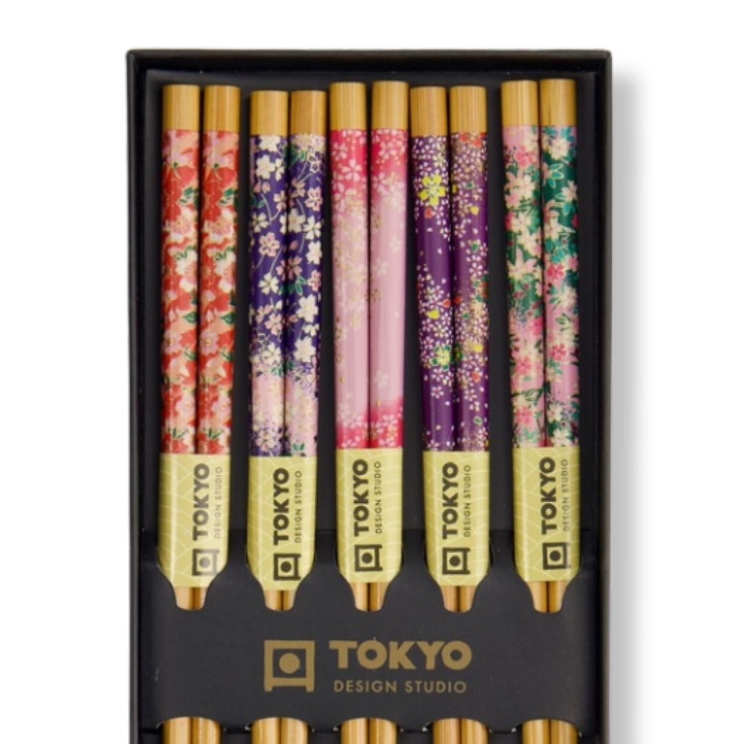 Japanse eetstokjes set Sakura Pink