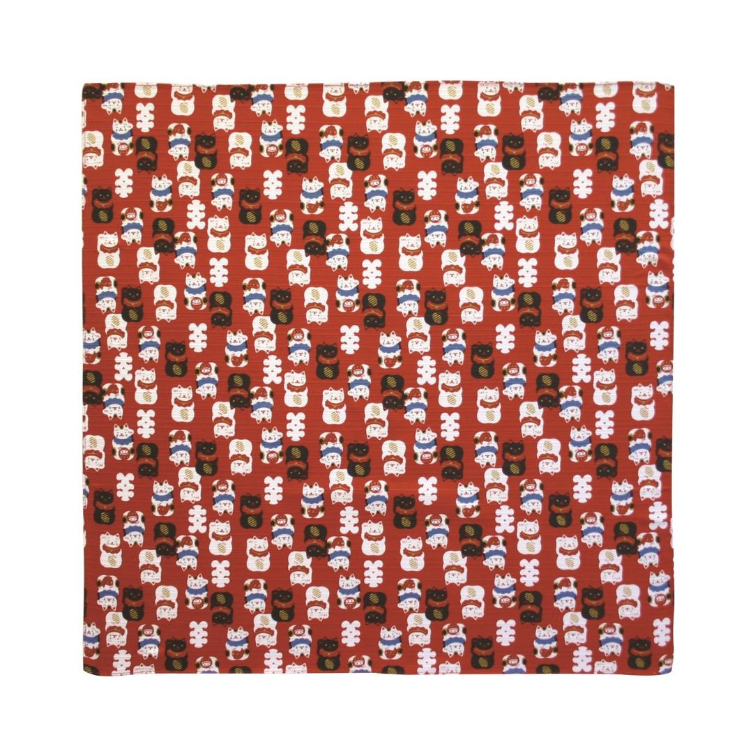 Furoshiki Japanse knoopdoek Maneki Neko 50cm