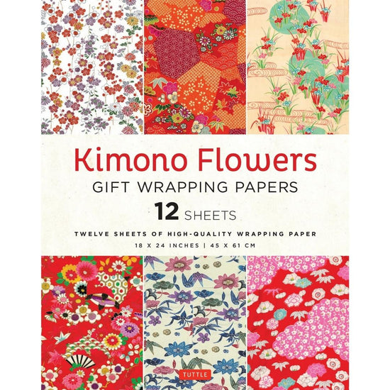 Japans Cadeaupapier Kimono Bloemen