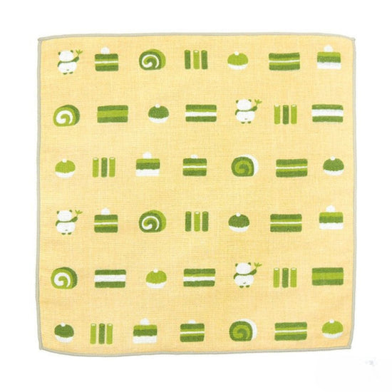 Hankachi Japans handdoekje Panda Matcha-roll