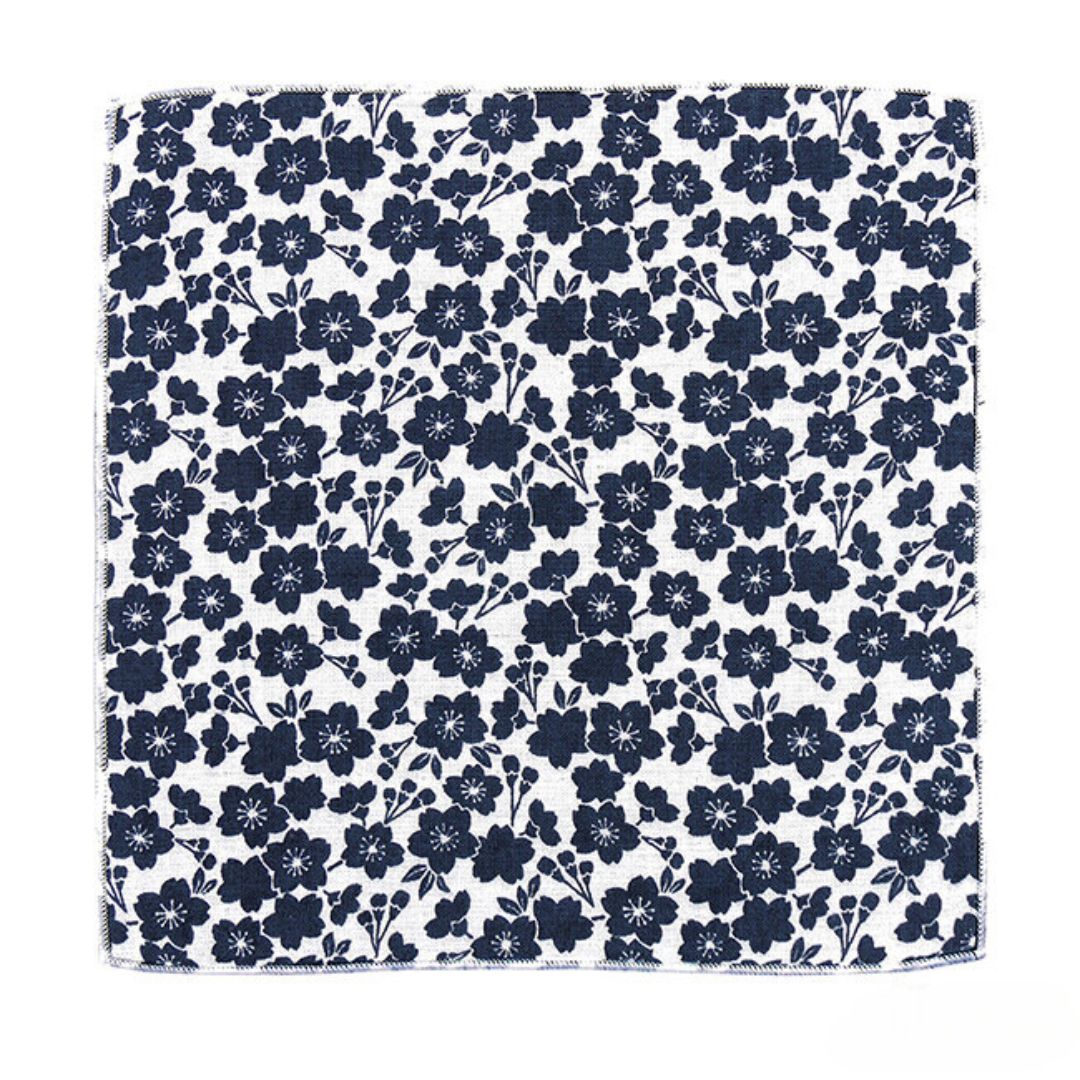 Hankachi Japans handdoekje Sakura Blue