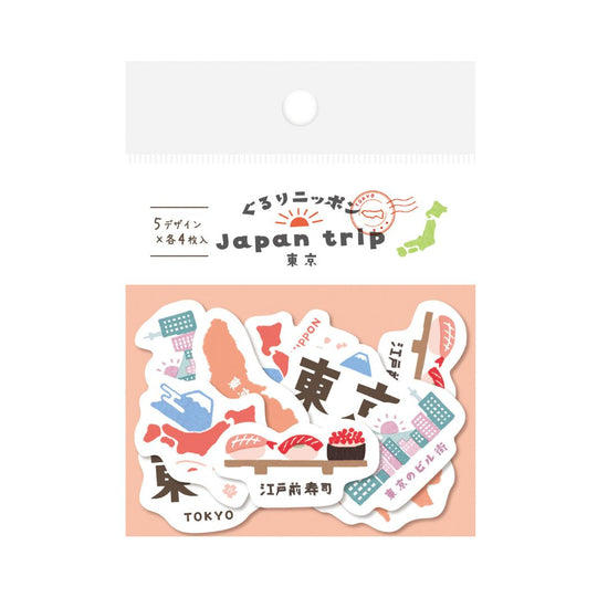 Washi Flake Stickers Japan Tokyo