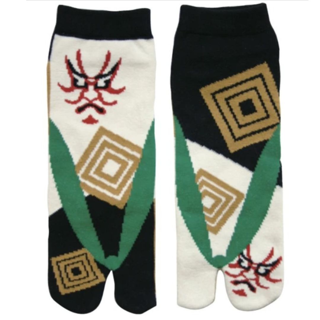 Japanse tabi sokken Kabuki Masker