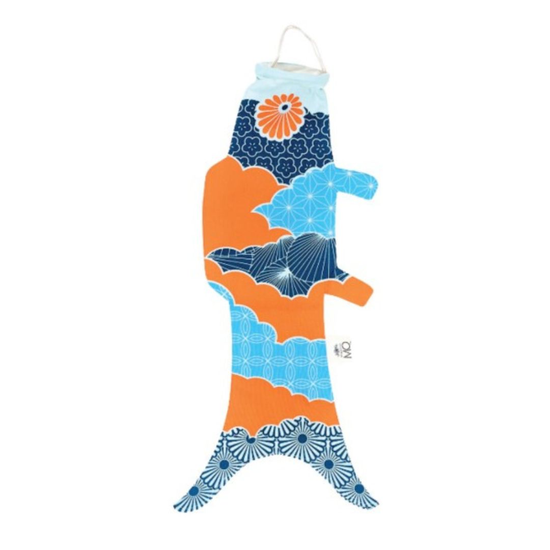 Koinobori karpervlag tattoo Ume Blue 45cm