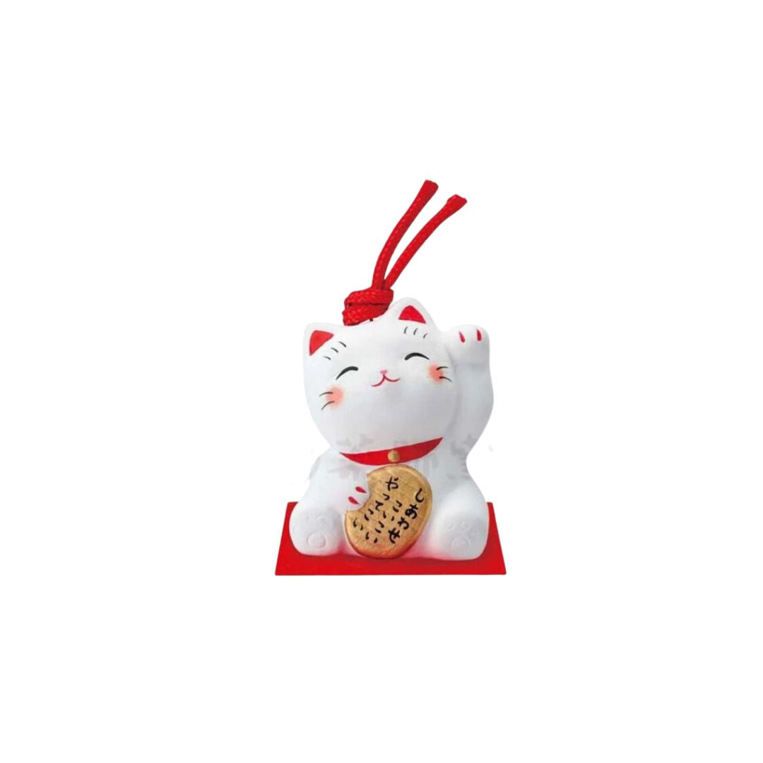 Gelukspoppetje Kat met Belletje en Omikuji