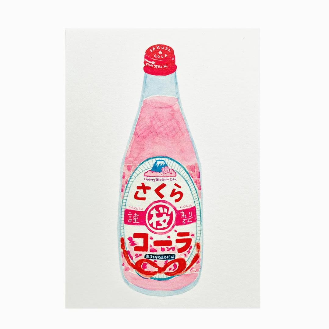 Japanse Wenskaart Sakura Cola - Melina Pecharki