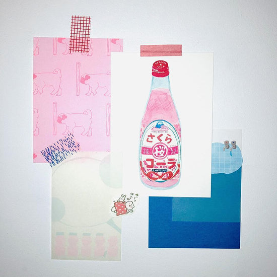 Japanse Wenskaart Sakura Cola - Melina Pecharki
