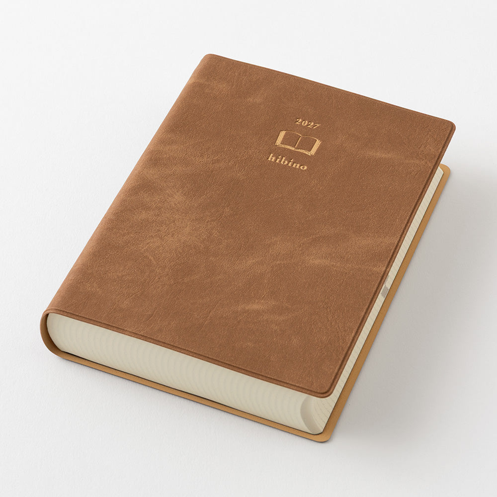 Midori Diary Hibino 2027 A6 Camel