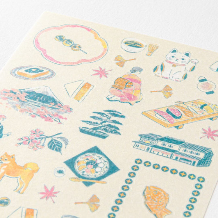 versier je journal of diary met deze Japanese Motifs stickers van Midori