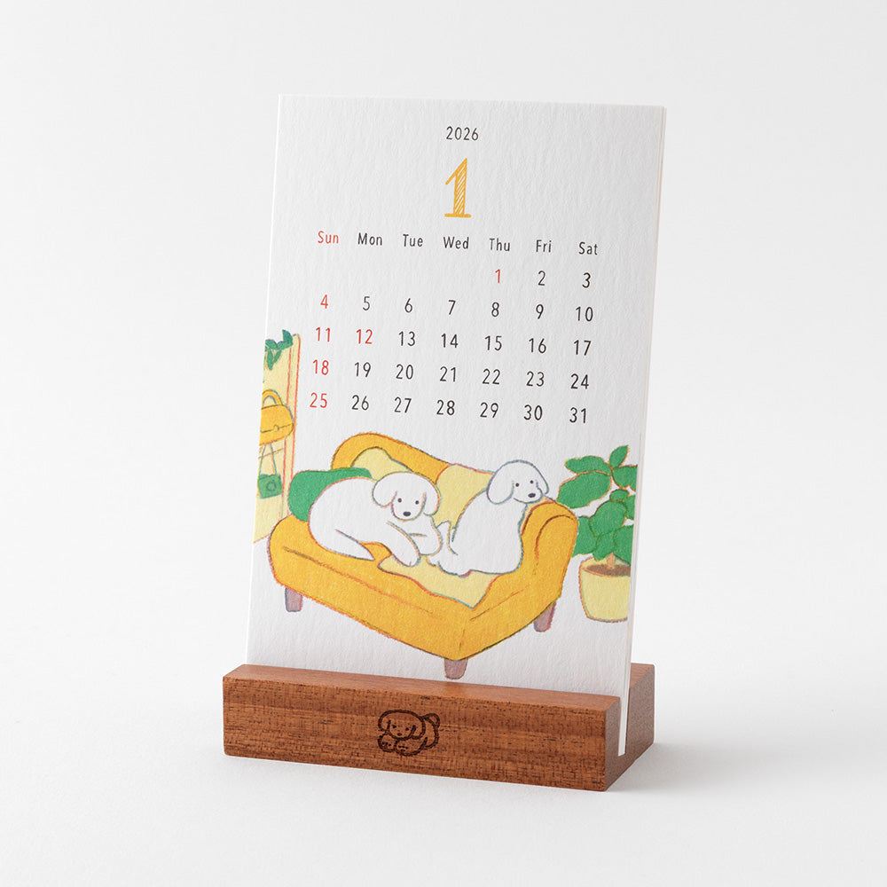 Midori Stand Kalender 2026 Dogs