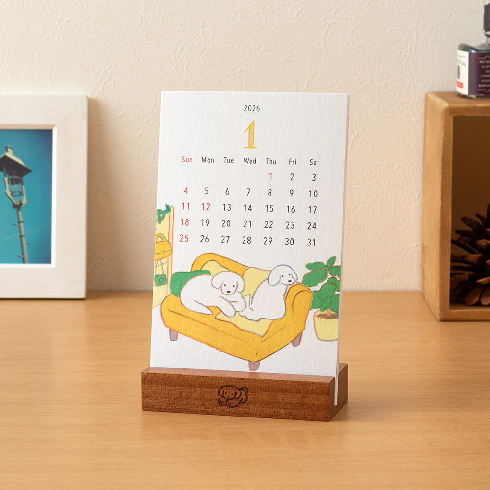 Midori Stand Kalender 2026 Dogs