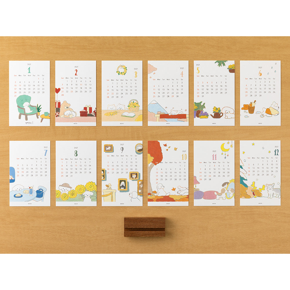 Midori Stand Kalender 2026 Dogs
