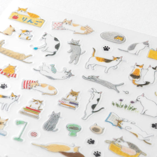 Midori Diary Stickers Small Cats