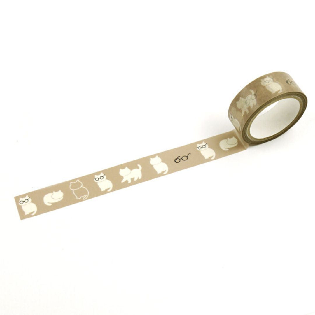 washi tape megane cat