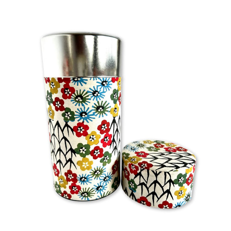 Japanse washi theeblik met traditioneel patroon