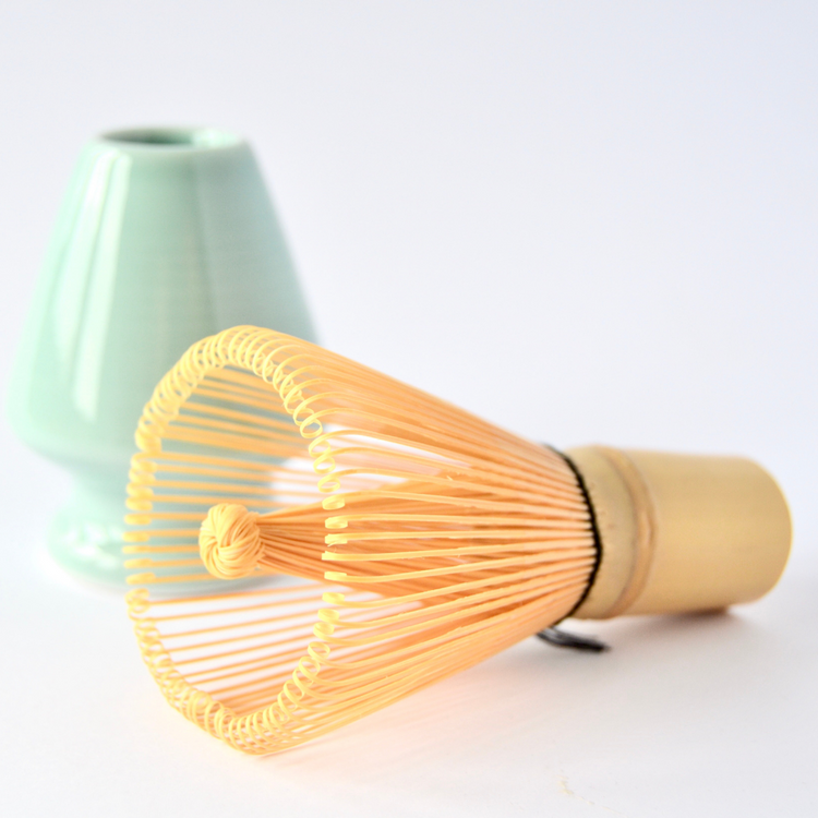 matcha bamboe klopper en houder