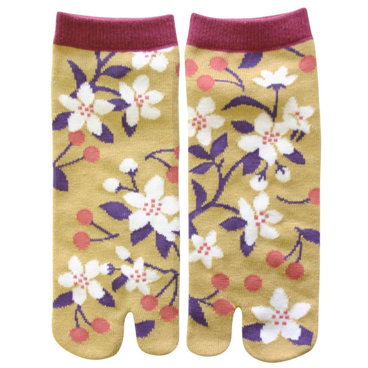 Japanse tabi sokken Cherries