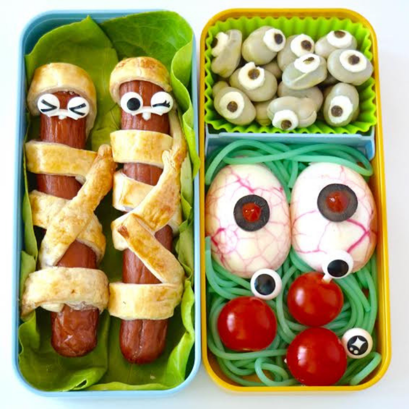 Een Halloween bento recept voor scary fans