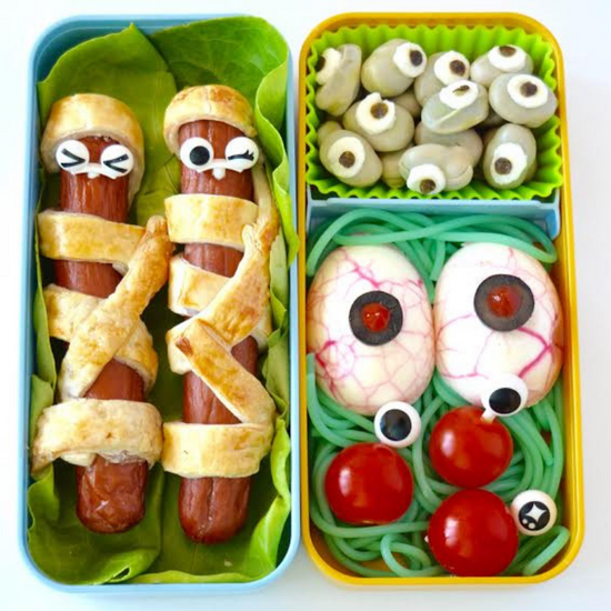 Een Halloween bento recept voor scary fans