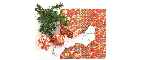 zelf kerstballen maken van Japans papier