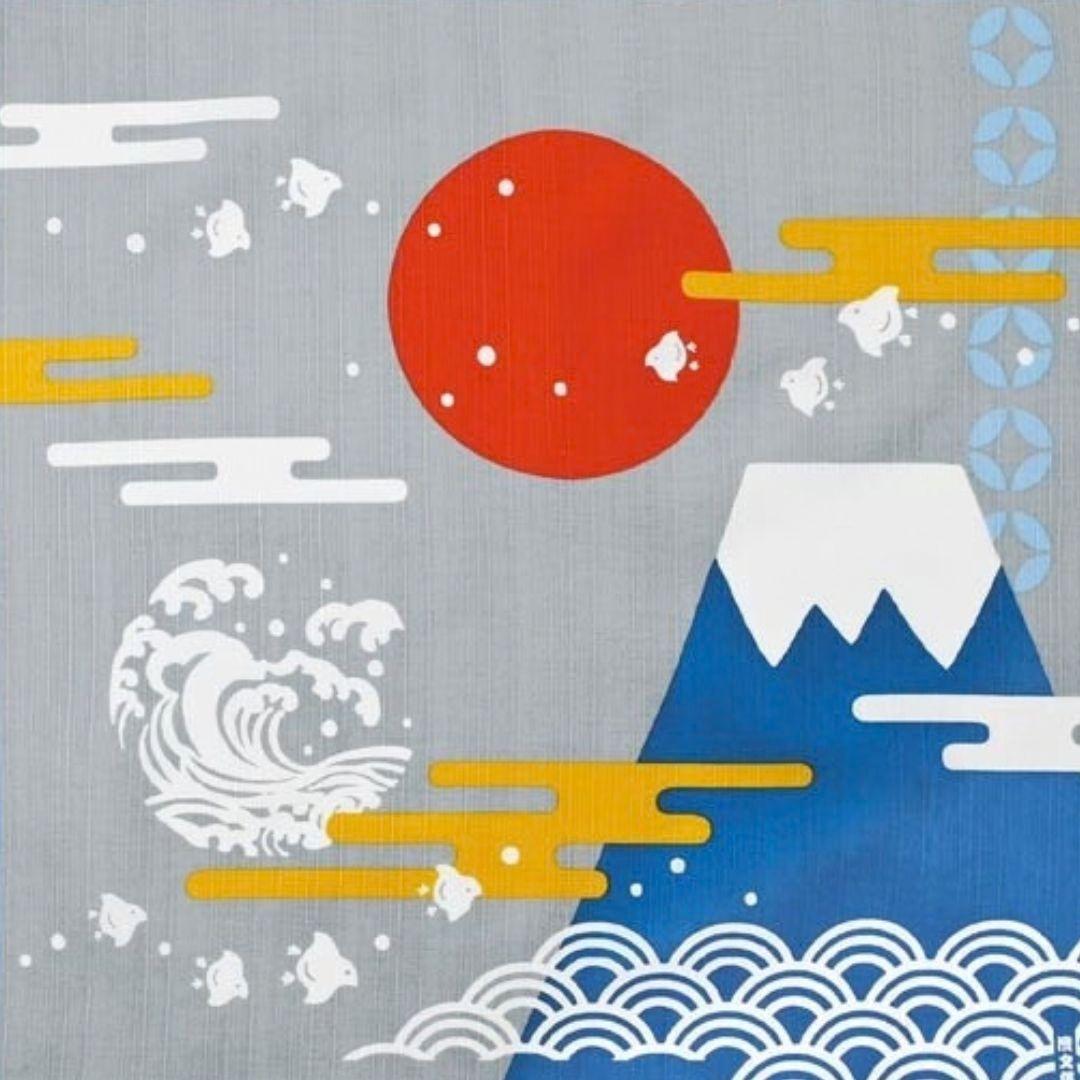 Furoshiki Japanse knoopdoek Fuji Chidori 50cm