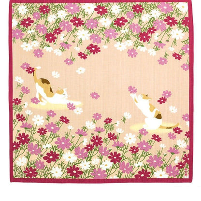 Furoshiki Japanse knoopdoek Happy Cat 50cm