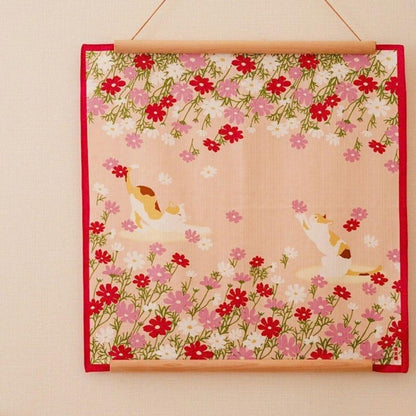 Furoshiki Japanse knoopdoek Happy Cat 50cm