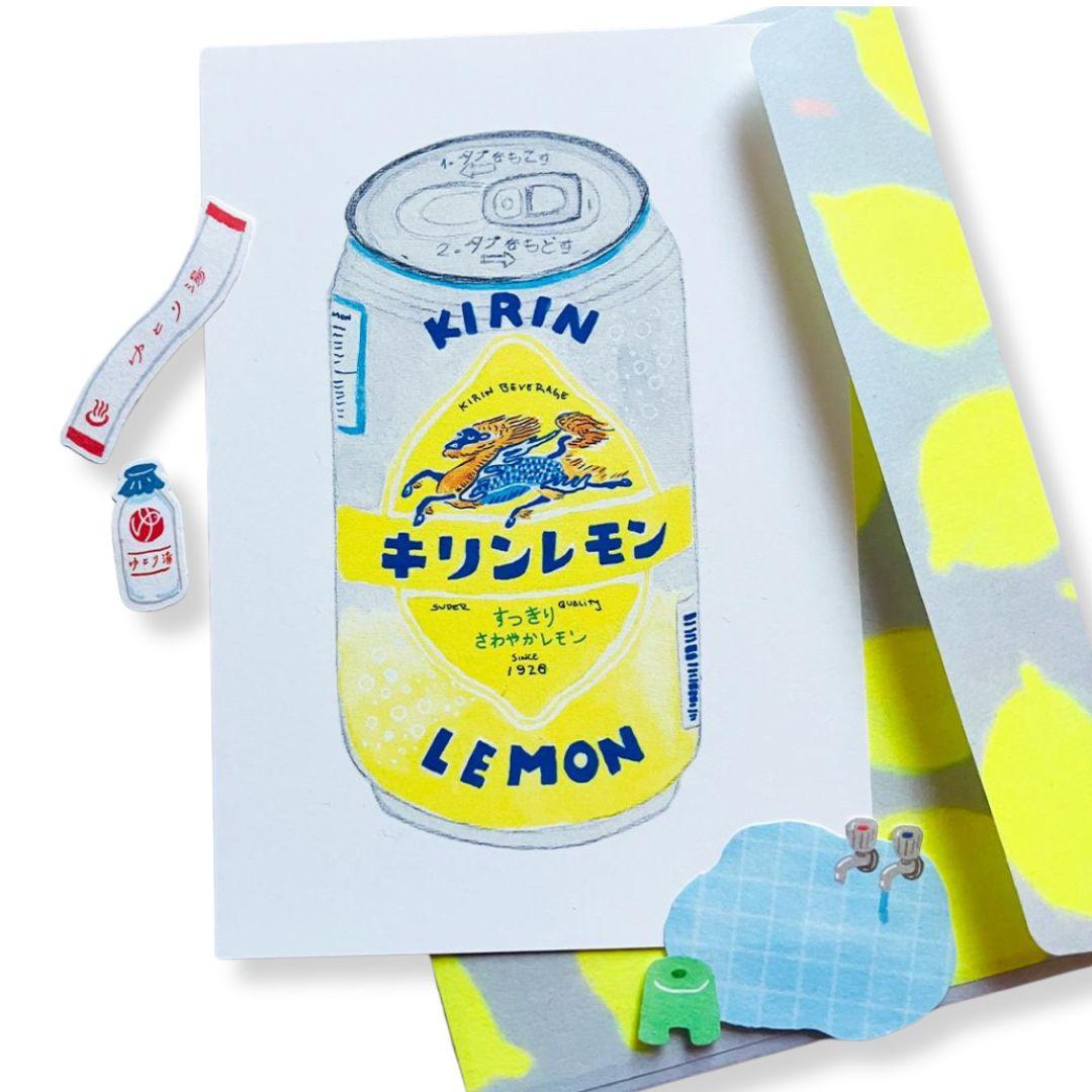 Japanse Wenskaart Kirin Lemon - Melina Pecharki