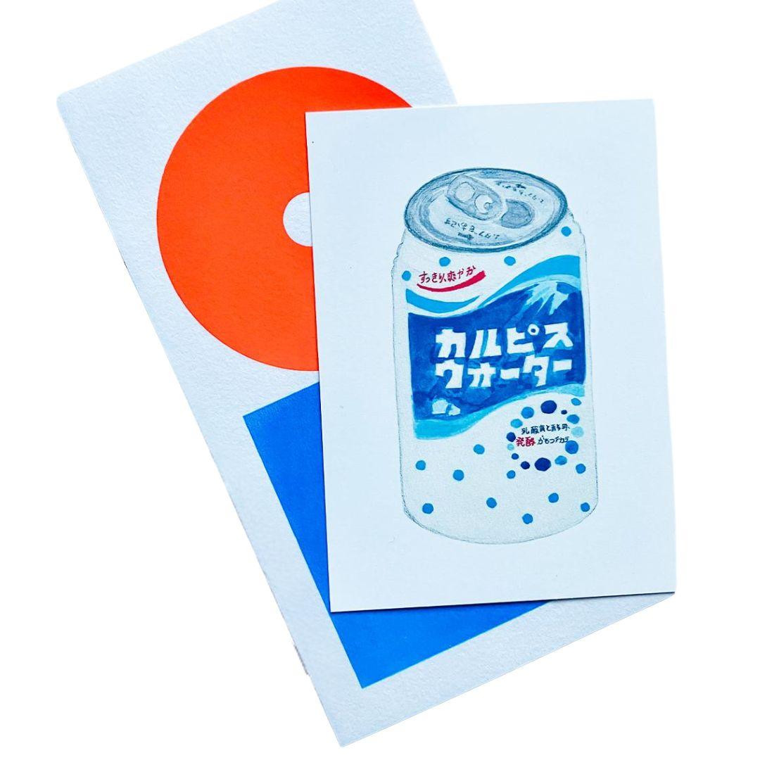 Japanse Wenskaart Calpico Can - Melina Pecharki