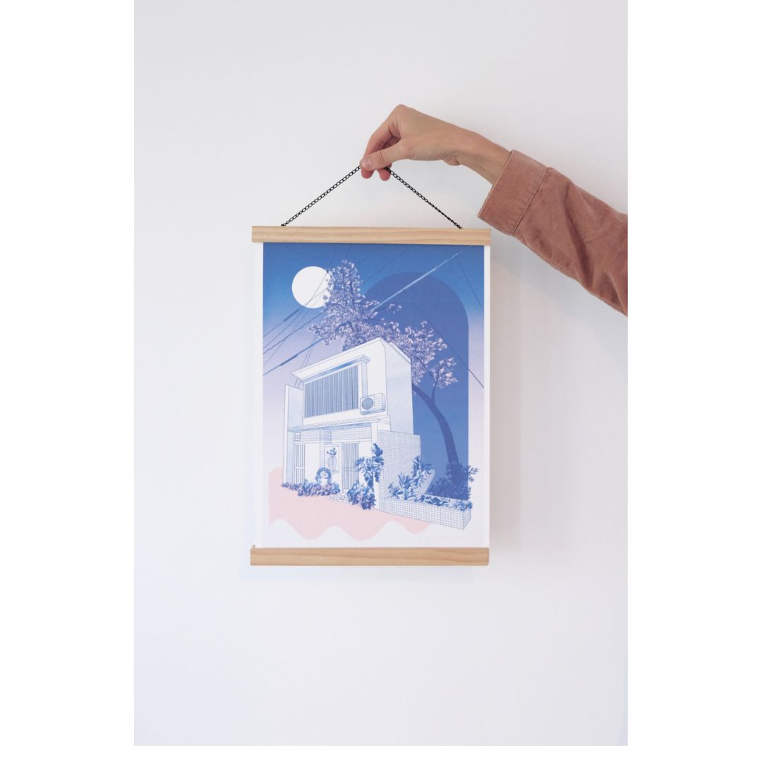 Ano mini print Blue House