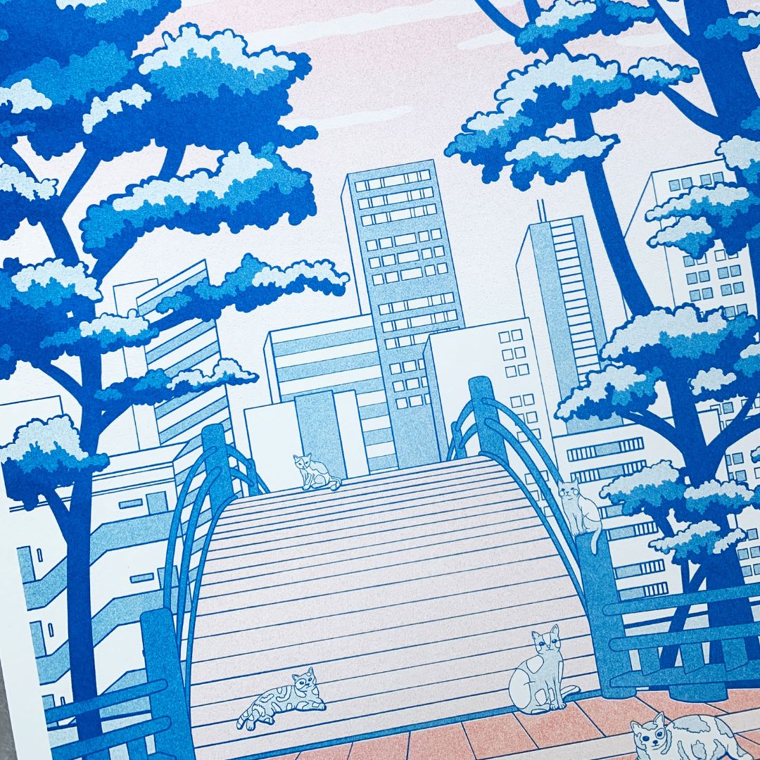 Ano A3 Riso Print Neko no Hashi