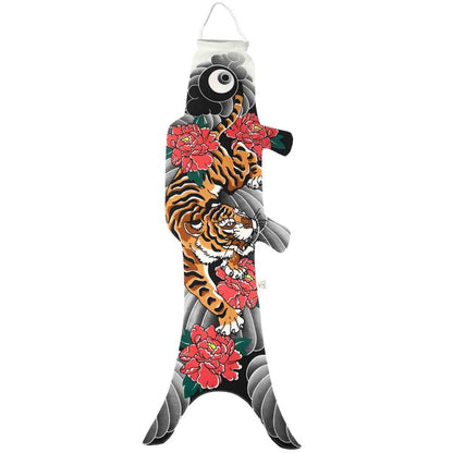 Koinobori karpervlag Tattoo Tiger 100cm
