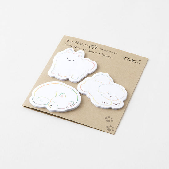 Midori Sticky Notes White Dog