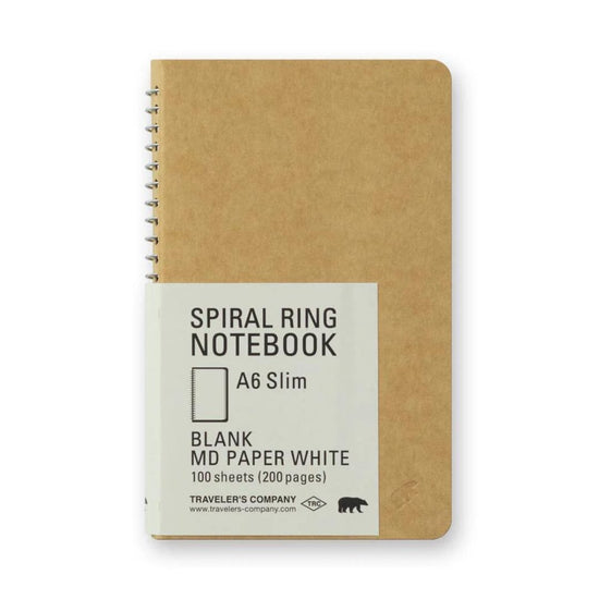 TRC spiral ring notebook white-A6