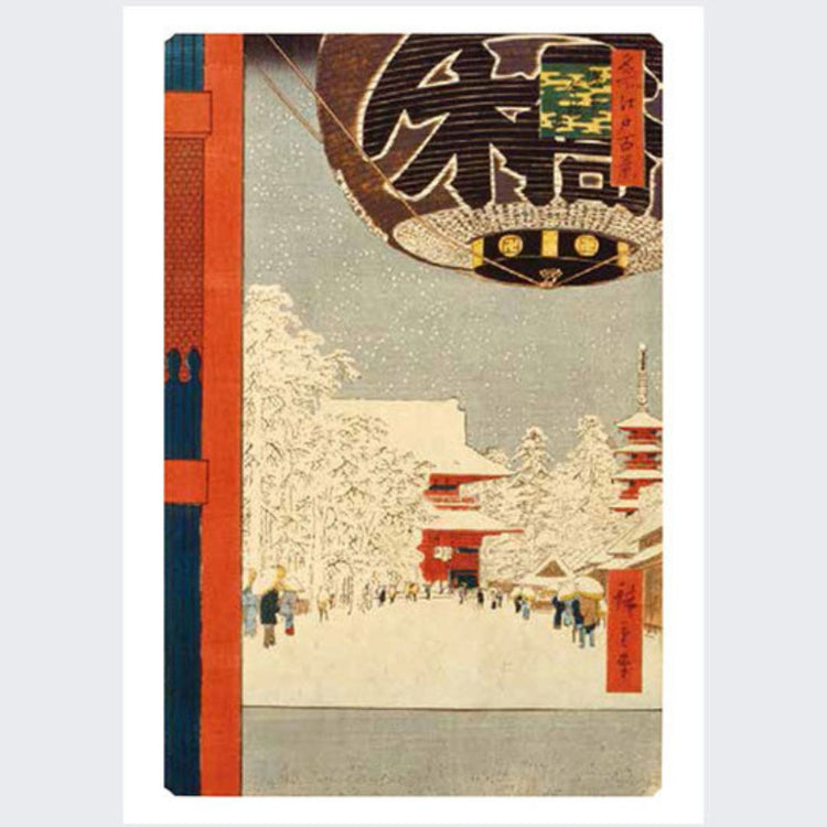 Japanse ukiyo-e prenten van Hiroshige uit Edo-periode – ansichtkaartenboek