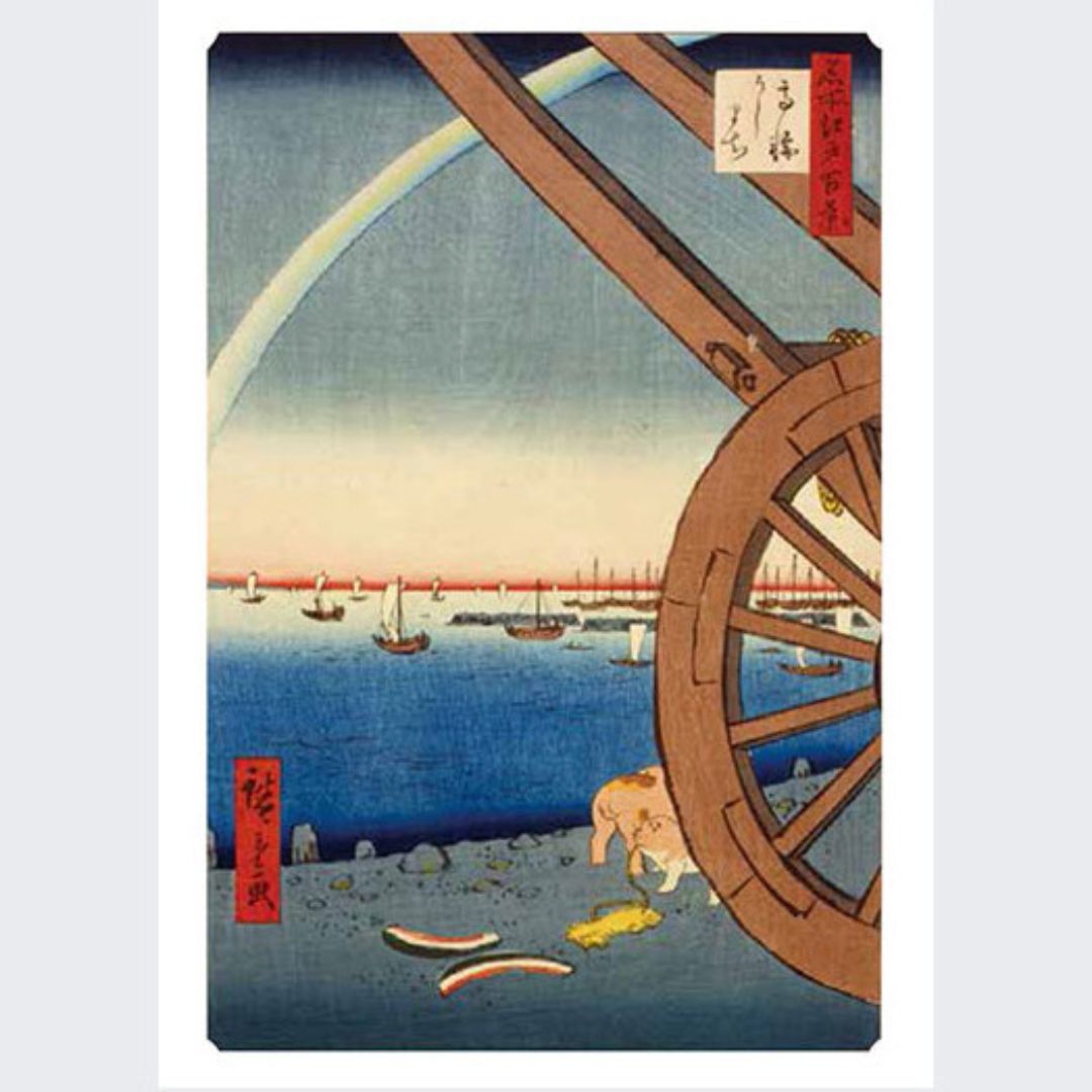 Hiroshige postcard set met klassieke Japanse landschappen en seizoenen
