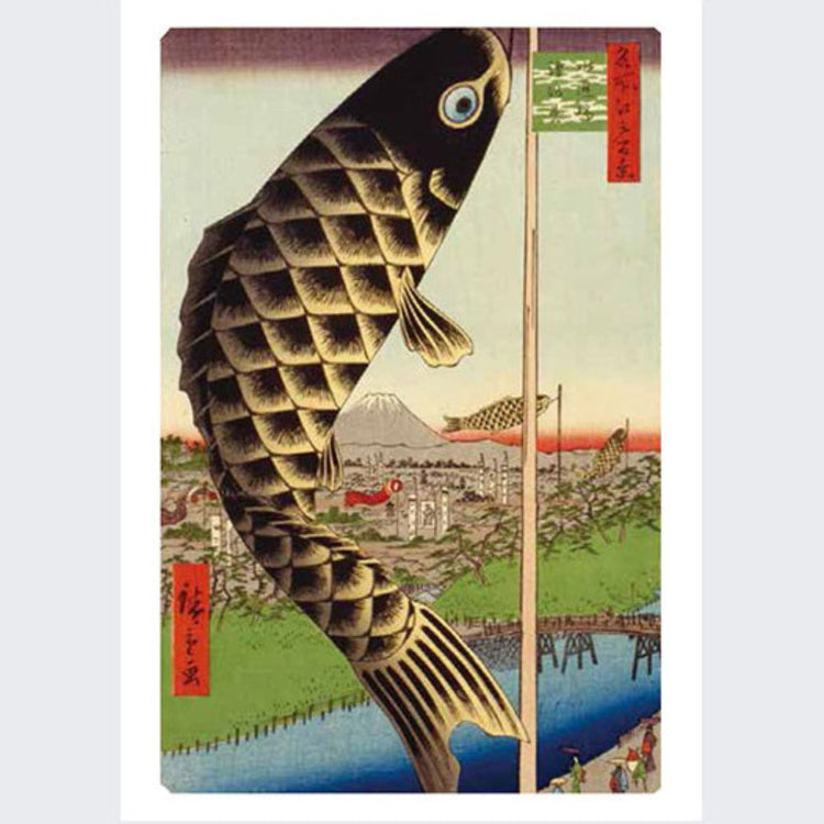 Geef Japanse kunst cadeau: postcard book Hiroshige 100 Views of Edo
