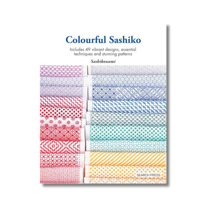 Colourful Sashiko van Sashikonami met kleurrijke Japanse sashiko-patronen en moderne borduurprojecten.