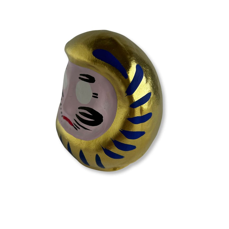 bereik je doelen met dit Daruma Gelukspoppetje Goud 9cm
