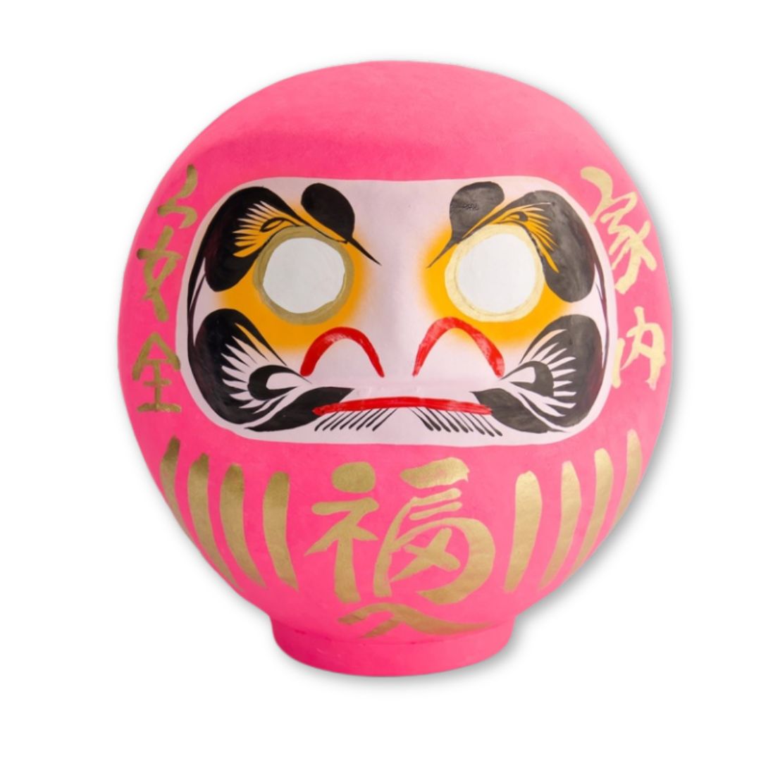 Daruma Gelukspoppetje Roze 12cm