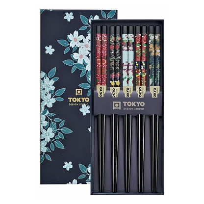 Eetstokjes Cadeau-set  Kersenbloesem Blauw